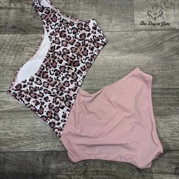 SweatyRocks One Shoulder One Piece Swimsuit Size L - Picture 2 of 2